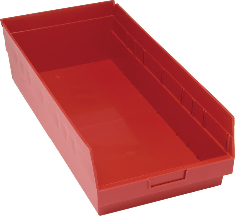 Quantum 6" Shelf Bins – QSB207 to QSB216 – Case Pack – 23-5/8" x 11-1/8" x 6" – QSB216 – Red