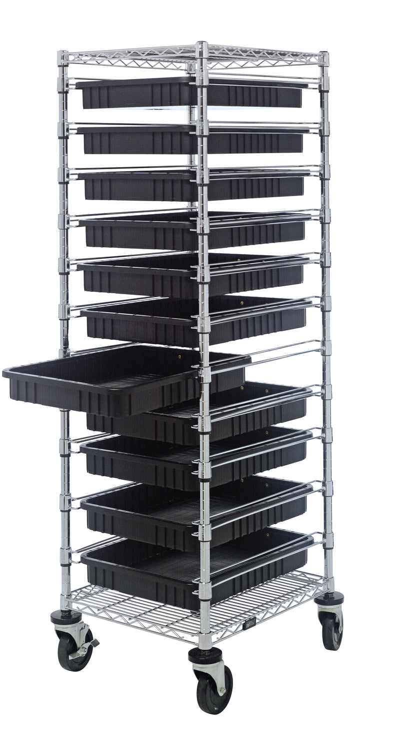 Quantum Conductive Bin Carts – 21" x 24" x 45" – BC212434M1CO to BC212469M2CO – BC212469M2CO – Conductive