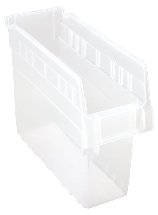 Quantum Clear-View Store-Max 8" Shelf Bins – QSB801CL to QSB806CL – Case Pack – 11-5/8" x 4-3/8" x 8" – QSB801CL – Clear