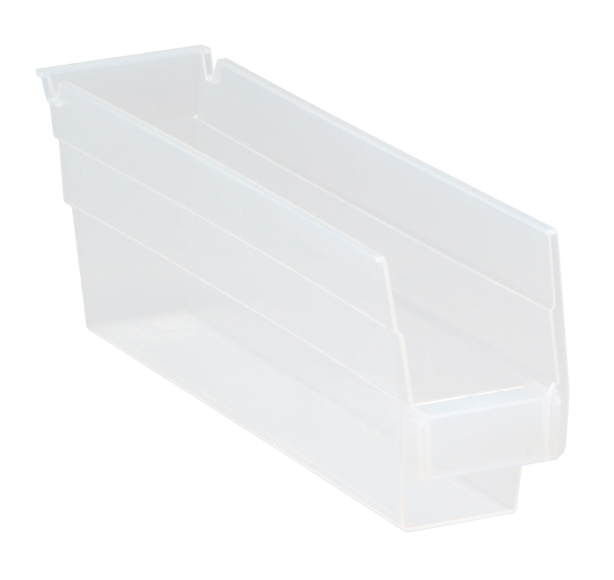Quantum Clear-View Economy 4" Shelf Bins – QSB100CL to QSB105CL – Case Pack – 11-5/8" x 2-3/4" x 4" – QSB100CL – Clear
