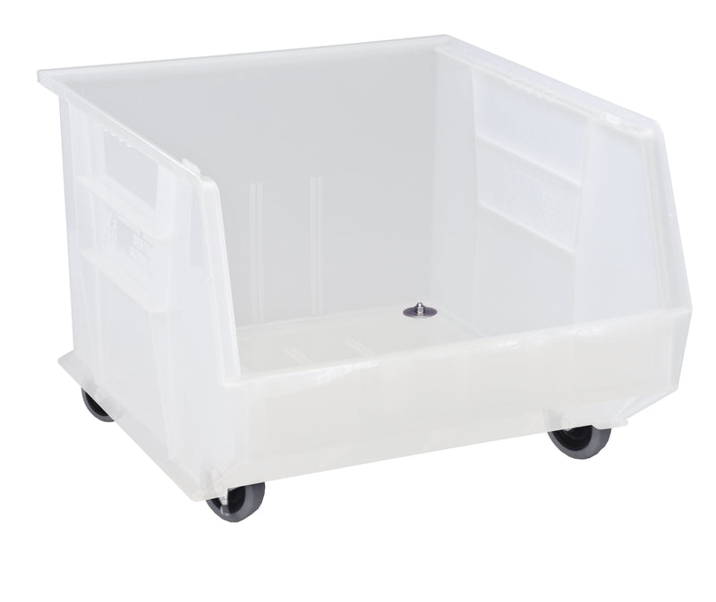 Quantum Clear-View Ultra Stack & Hang Bins – QUS260CL to QUS275MOBCL – Case Pack – 18" x 16-1/2" x 11" (with casters 14"H) – QUS275MOBCL – Clear