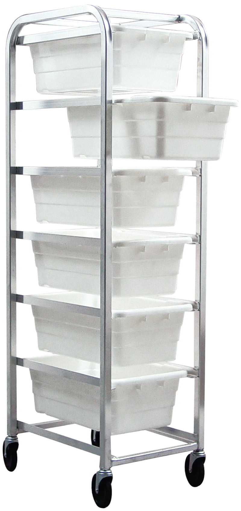 Quantum Tub Racks – TR1-2516-8 to TR6-2516-8 – 26-3/4" x 19-3/4" x 71" – TR6-2516-8 – White