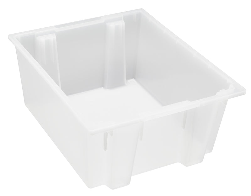 Quantum Clear-View Stack & Nest Totes – SNT180CL to SNT225CL – Case Pack – 23-1/2" x 19-1/2" x 10" – SNT225CL – Clear