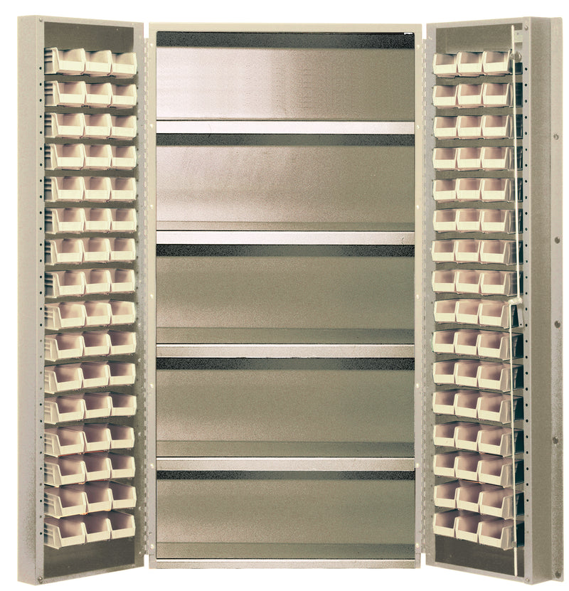 Quantum 36" Wide Storage Cabinets – 36" x 24" x 72" – QSC-BG Series – QSC-BG-36 to QSC-BG-36S – Kit – QSC-BG-36-96-4IS – Ivory