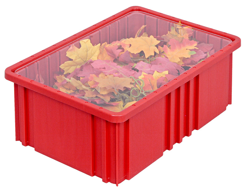 Quantum Dividable Grid Containers – DG91025 to DG92060 – Case Pack – 16-1/2" x 10-7/8" x 6" – DG92060 – Red