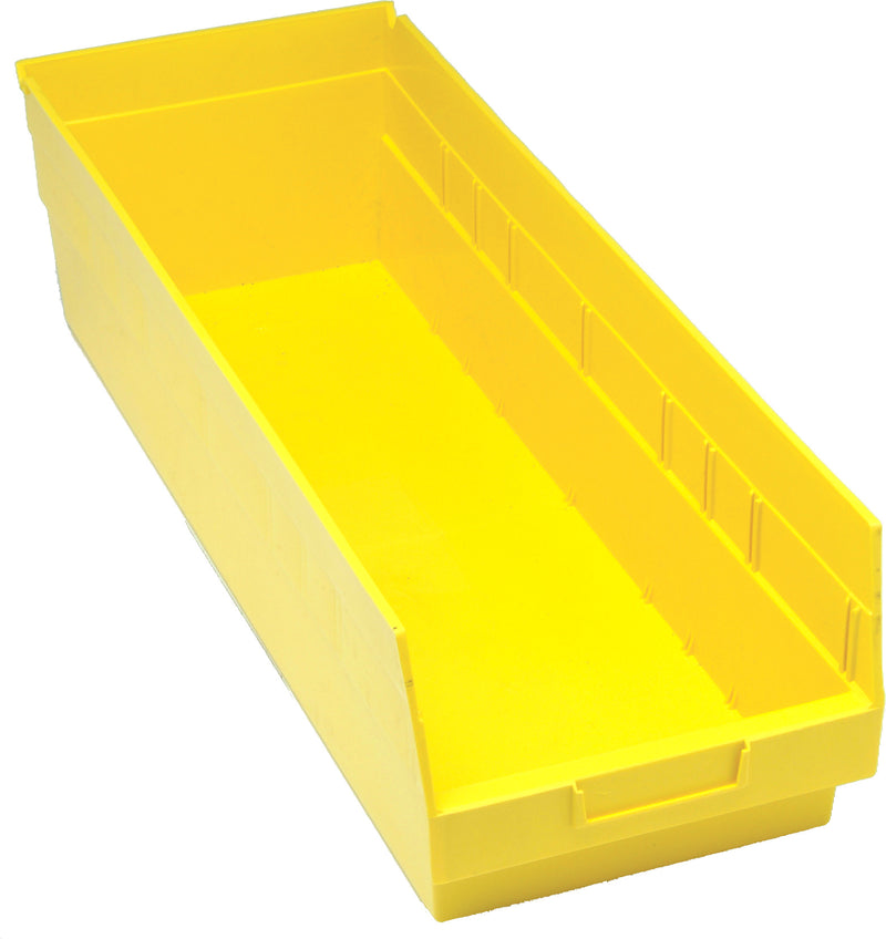 Quantum 6" Shelf Bins – QSB207 to QSB216 – Case Pack – 23-5/8" x 8-3/8" x 6" – QSB214 – Yellow