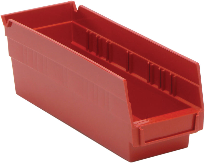 Quantum 4" Shelf Bins – QSB100 to QSB104 – Case Pack – 11-5/8" x 4-1/8" x 4" – QSB101 – Red