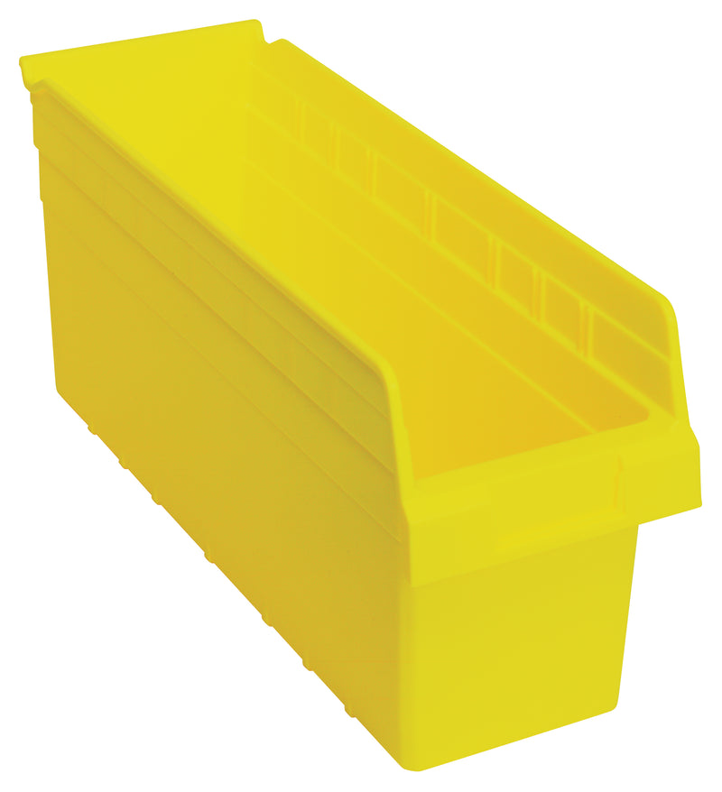 Quantum 8" Shelf Bins – QSB801 to QSB806 – Case Pack – 17-7/8" x 6-5/8" x 8" – QSB804 – Yellow