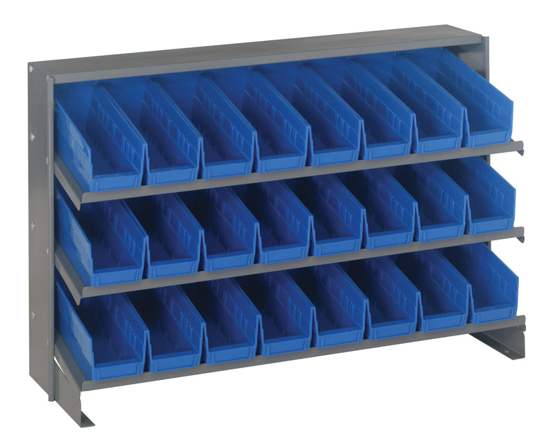 Quantum Bench Racks with Bins – 12-1/2" x 36" x 23" – QPRHA-101 – Blue