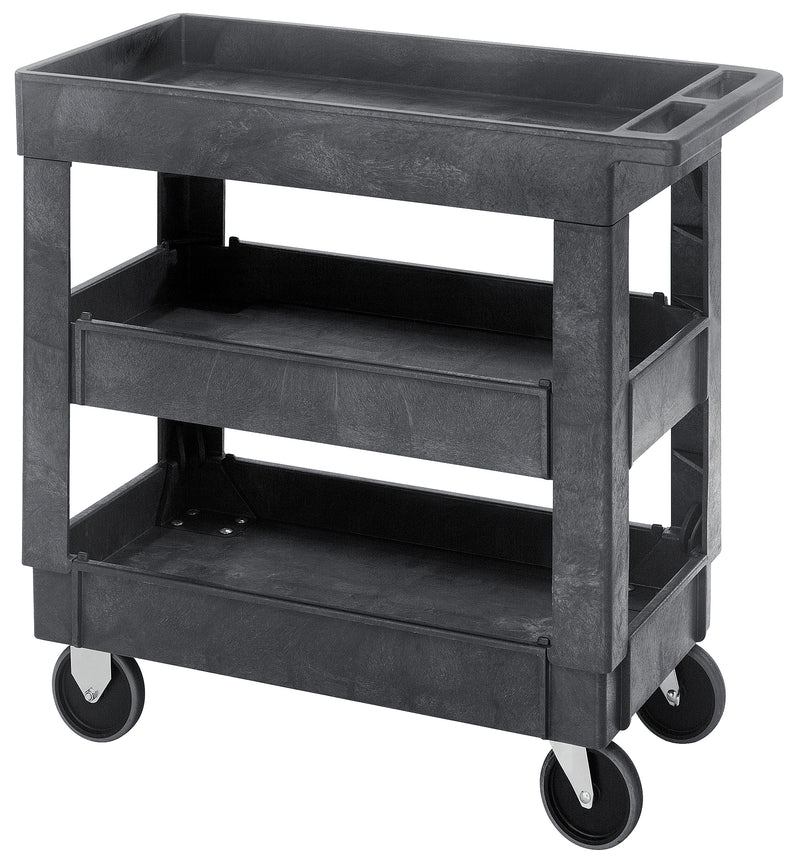 Quantum Polymer Utility Carts – 34-1/4" x 17-1/2" x 32-1/2" – Individual Units – PC3518-33-3 – Standard
