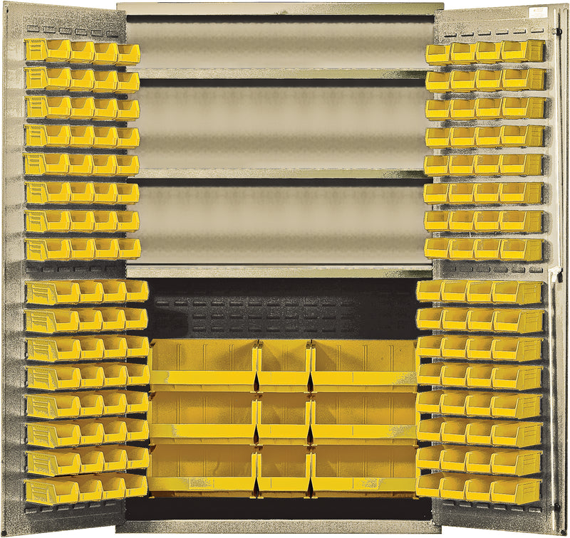 Quantum 48" Wide Storage Cabinets – 48" x 24" x 78" – QSC-BG Series – Kit – QSC-BG-48S – Yellow