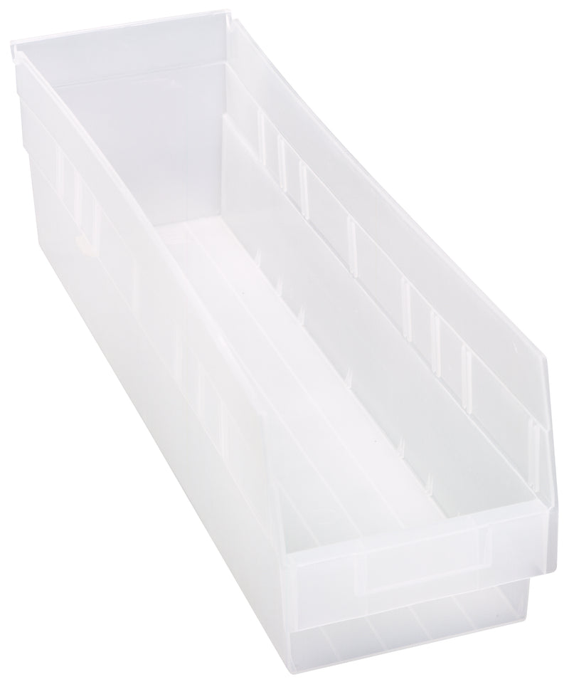 Quantum Clear-View Store-More 6" Shelf Bins – QSB201CL to QSB206CL – Case Pack – 23-5/8" x 6-5/8" x 6" – QSB206CL – Clear