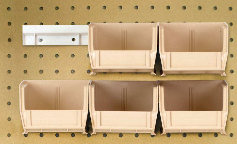 Quantum Ultra Hanging Rail Systems with Bins – 7-3/8" x 4-1/8" x 3" – HNS220 – Ivory