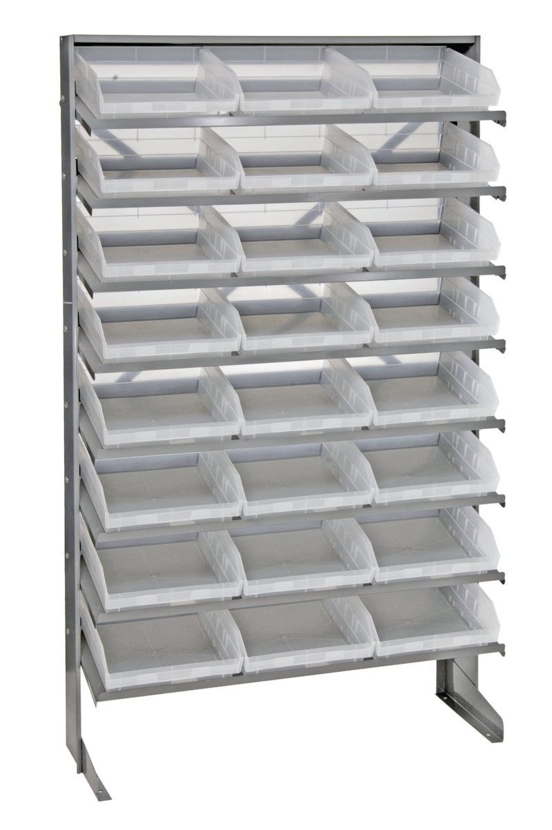 Quantum Single-Sided Pick Racks – 12" x 36" x 60" – QPRS-109CL – Clear
