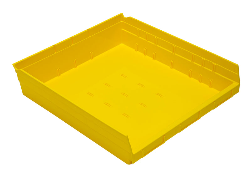 Quantum 4" Shelf Bins – QSB114 to QSB122 – Case Pack – 17-7/8" x 16-1/2" x 4" – QSB122 – Yellow