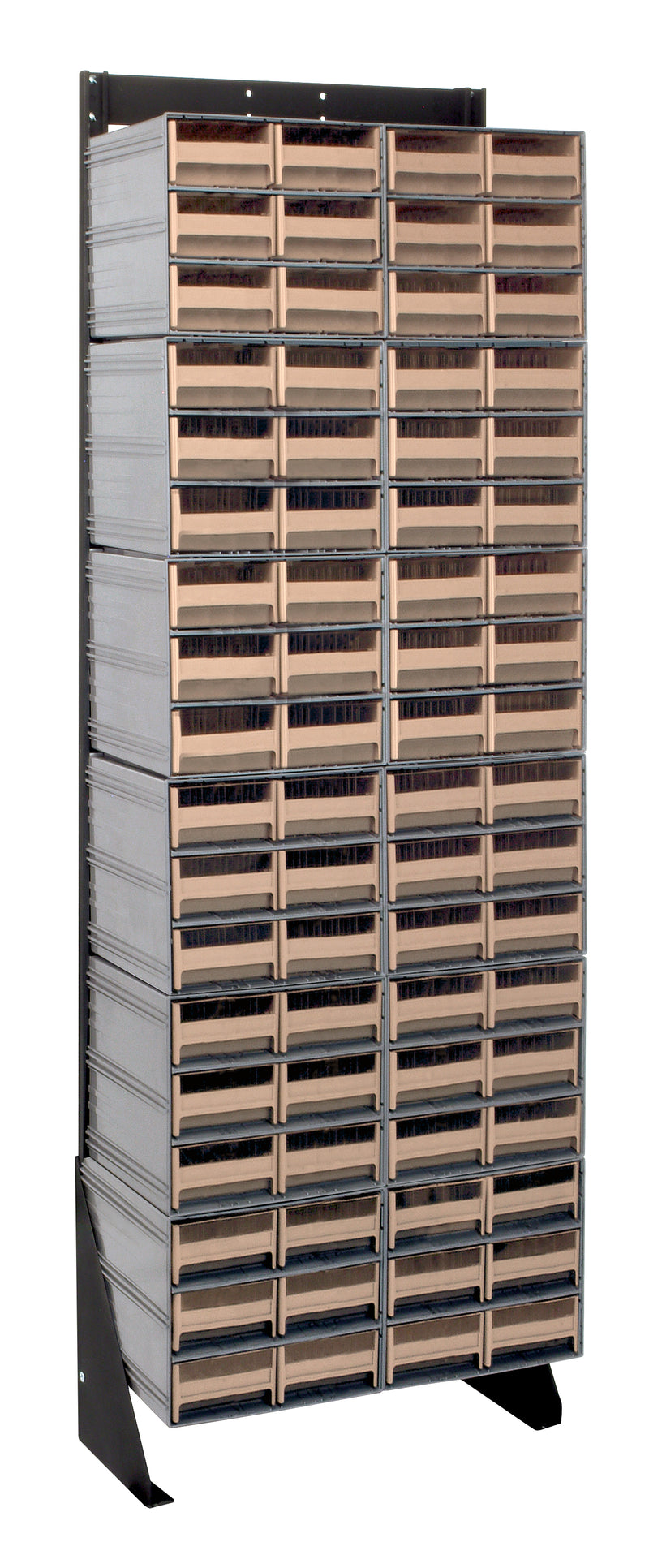 Quantum Interlocking Storage Cabinet Floor Stand – 8" x 23-5/8" x 75" – QIC-170-64 – Ivory