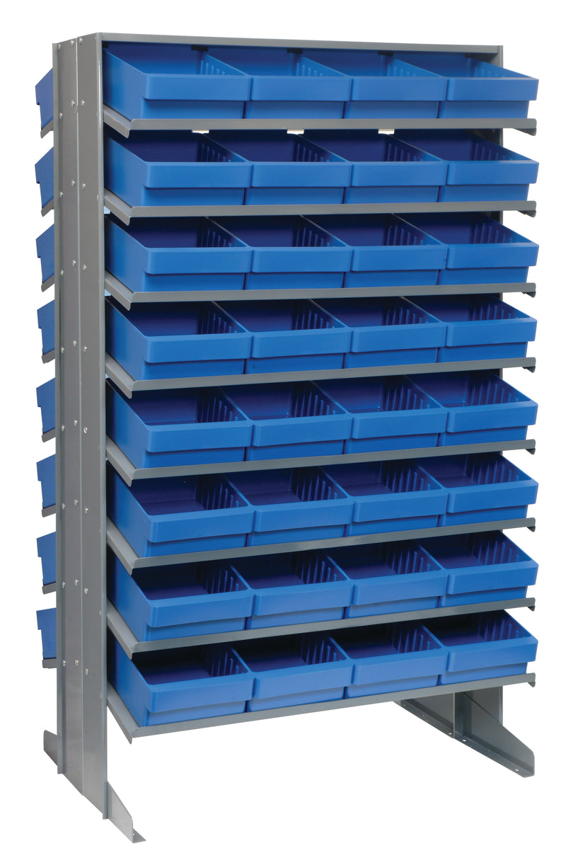 Quantum Double-Sided Pick Racks – 24" x 36" x 60" – QPRD-501 – QPRD-701 – Blue