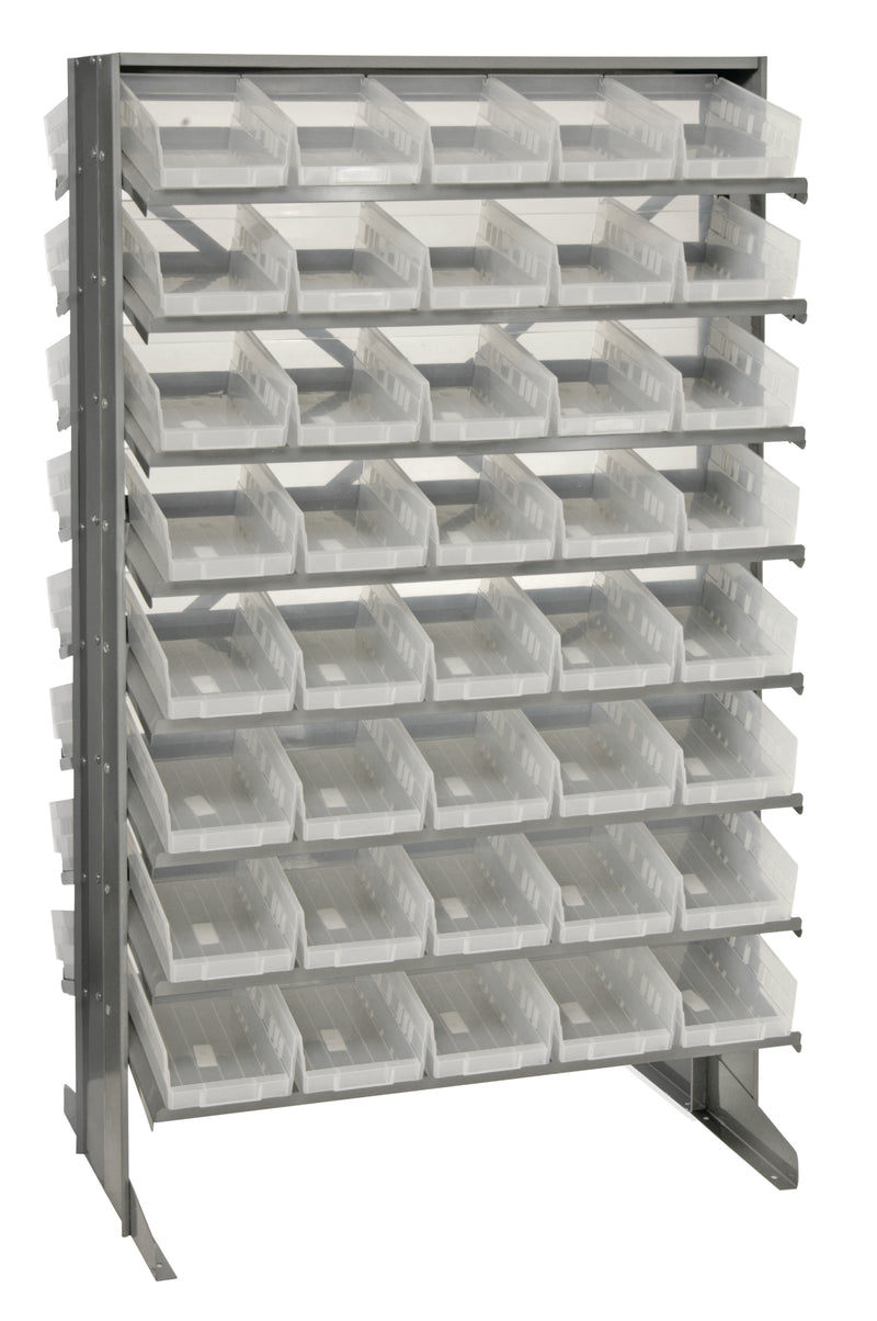 Quantum Double-Sided Pick Racks – 24" x 36" x 60" – QPRD-102CL – Clear