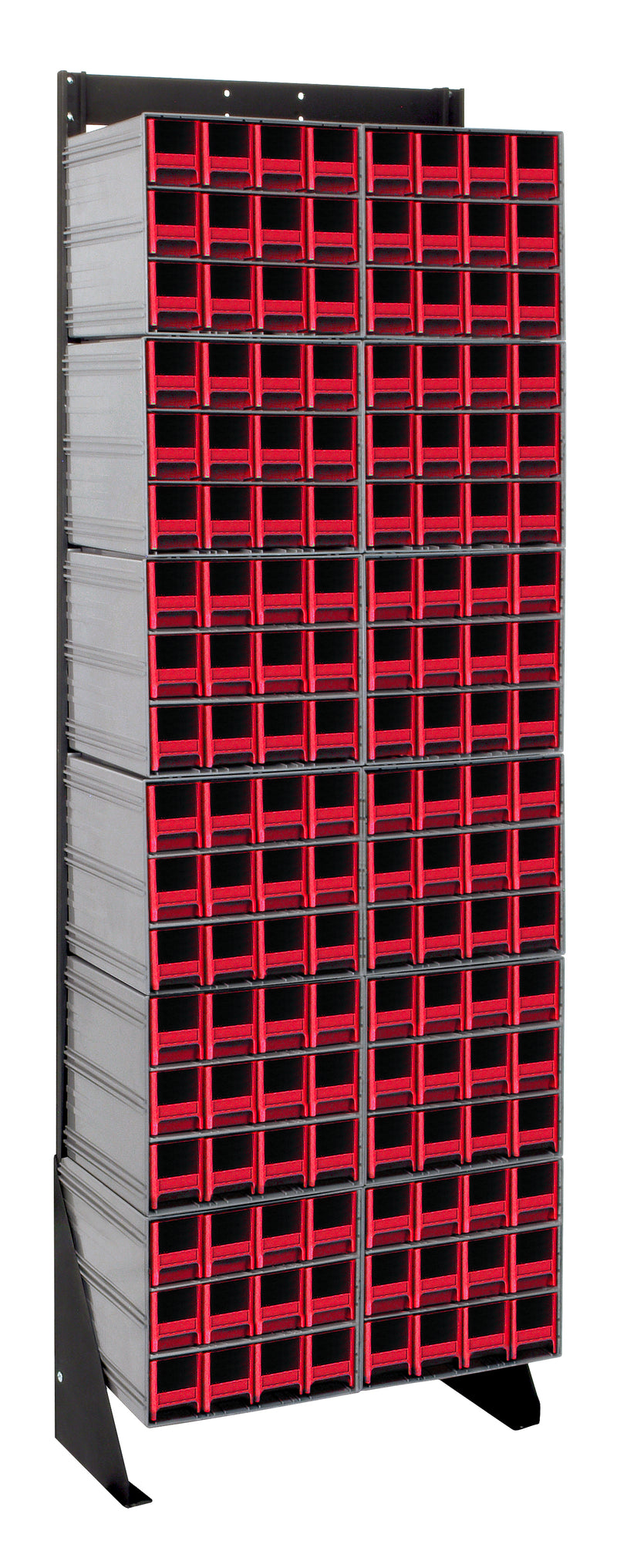 Quantum Interlocking Storage Cabinet Floor Stand – 8" x 23-5/8" x 75" – QIC-170-122 – Red