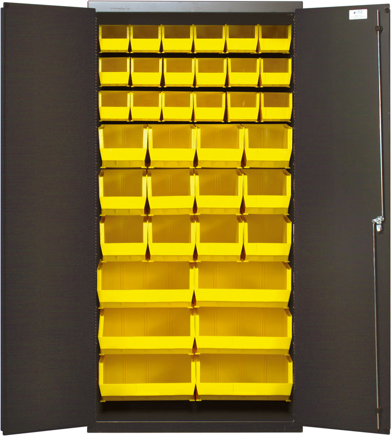 Quantum 36" Wide Storage Cabinets – 36" x 18" x 72" – Kit – QSC-36-FD – Yellow