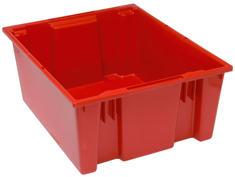 Quantum Genuine Stack & Nest Totes – SNT180 to SNT225 – Case Pack – 23-1/2" x 19-1/2" x 10" – SNT225 – Red