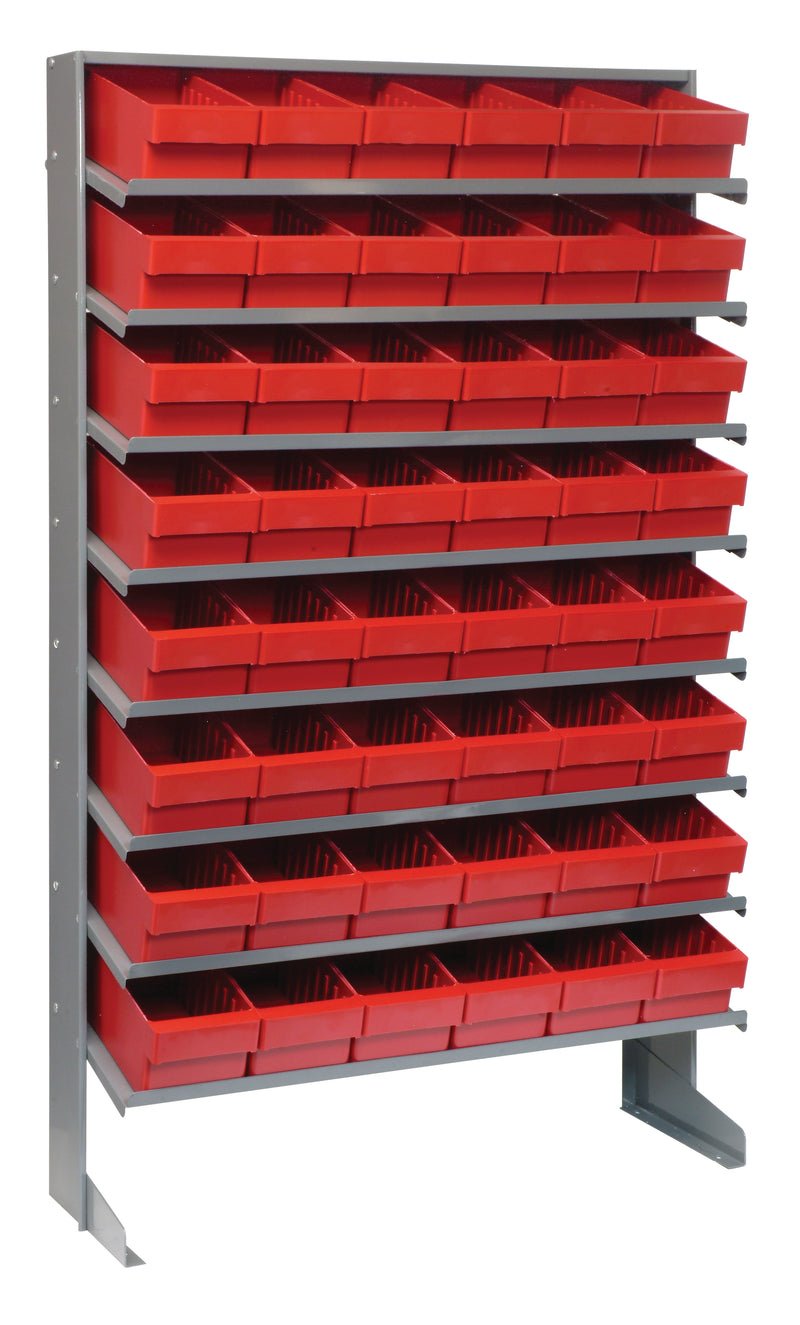 Quantum Single-Sided Pick Racks – 12" x 36" x 60" – QPRS-501 – QPRS-601 – Red