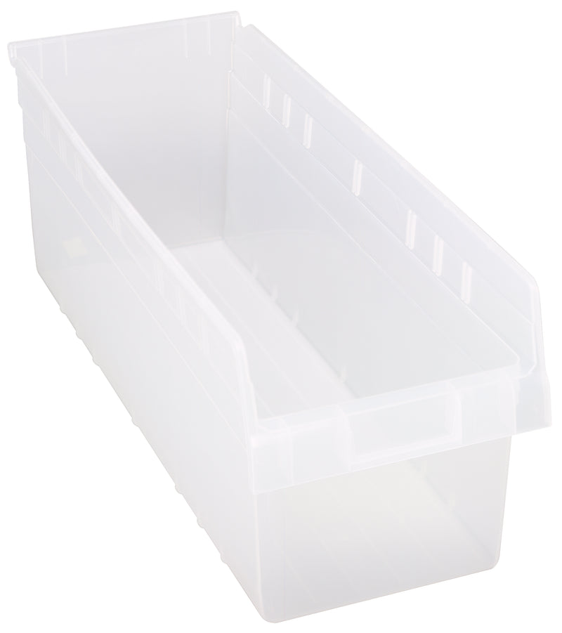 Quantum Clear-View Store-Max 8" Shelf Bins – QSB807CL to QSB816CL – Case Pack – 23-5/8" x 8-3/8" x 8" – QSB814CL – Clear