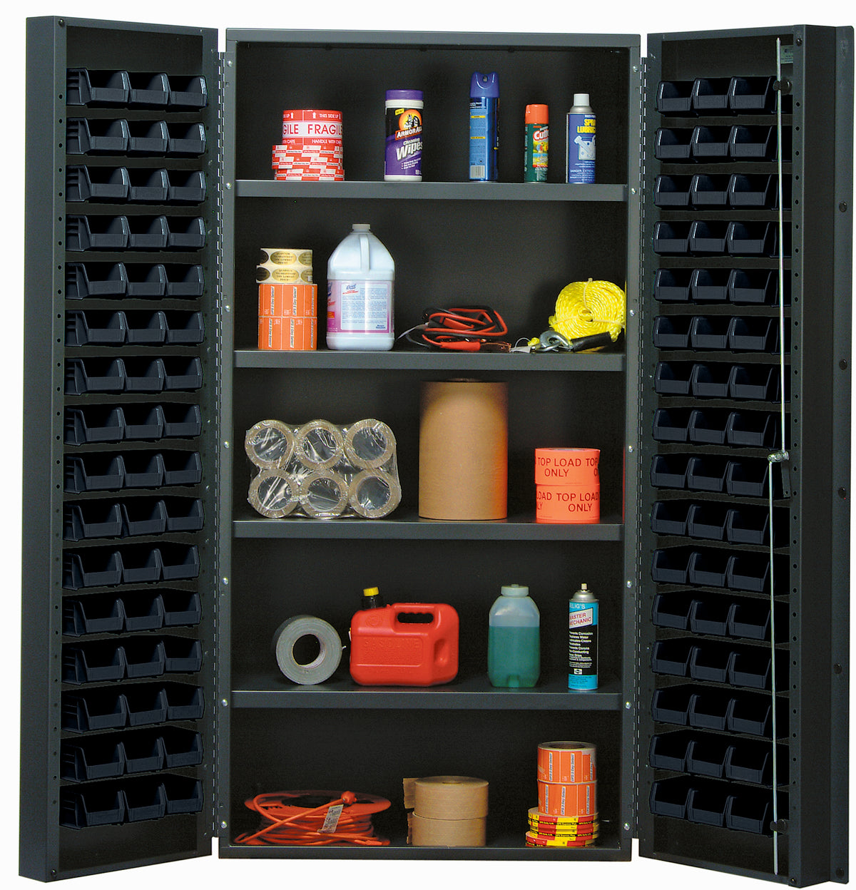 Quantum 36" Wide Storage Cabinets – 36" x 24" x 72" – QSC Series – QSC-36 to QSC-64-2S-6DS – Kit – QSC-36-96-4IS – Black