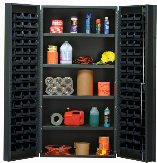 Quantum 36" Wide Storage Cabinets – 36" x 24" x 72" – QSC Series – QSC-36 to QSC-64-2S-6DS – Kit – QSC-36-96-4IS – Black