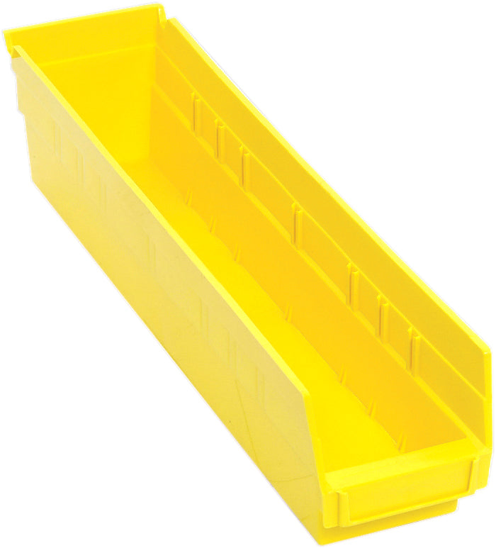 Quantum 4" Shelf Bins – QSB100 to QSB104 – Case Pack – 17-7/8" x 4-1/8" x 4" – QSB103 – Yellow