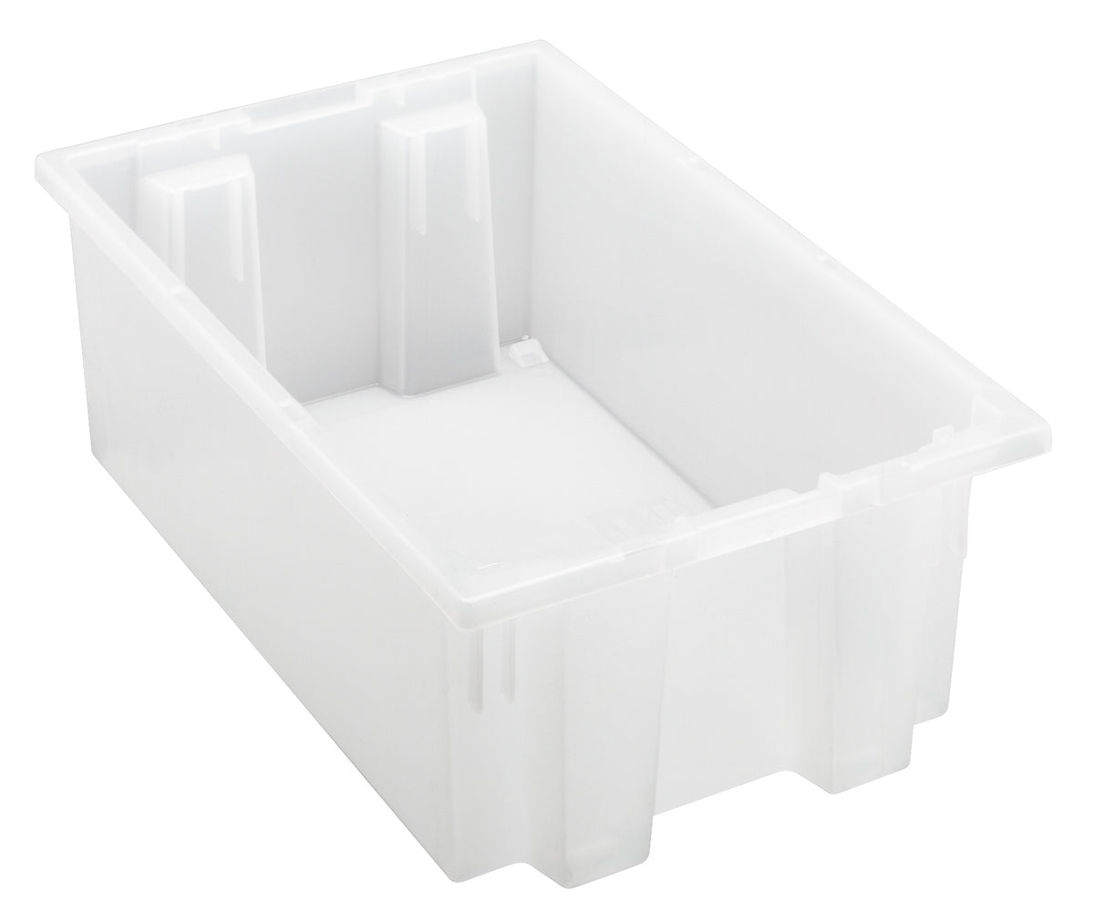 Quantum Clear-View Stack & Nest Totes – SNT180CL to SNT225CL – Case Pack – 18" x 11" x 6" – SNT180CL – Clear