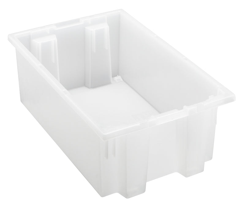 Quantum Clear-View Stack & Nest Totes – SNT180CL to SNT225CL – Case Pack – 18" x 11" x 6" – SNT180CL – Clear