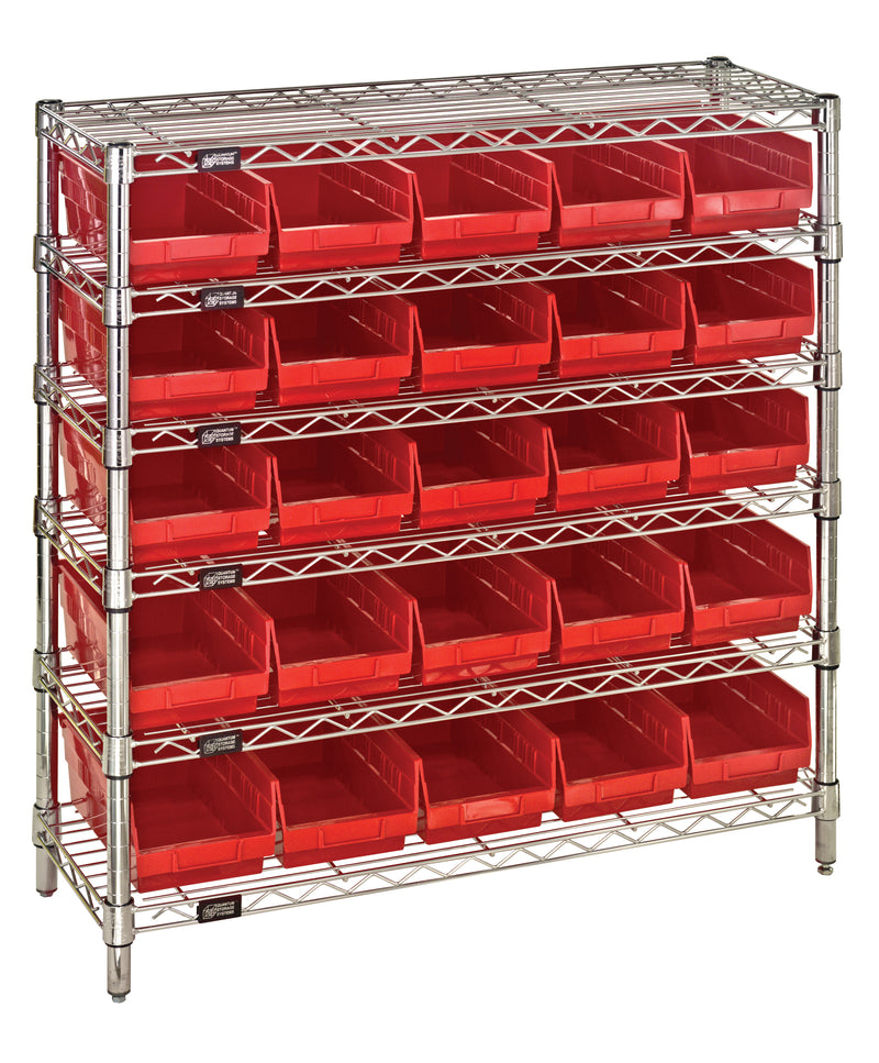 Quantum Complete Bin Center – 12" x 36" x 36" – WR6-36-1236-101 – WR6-36-1236-102 – Red