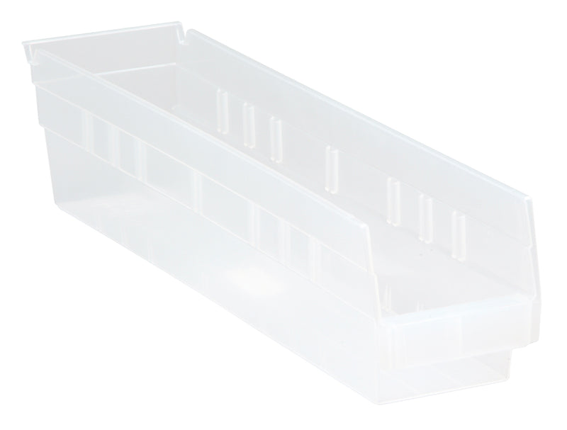 Quantum Clear-View Economy 4" Shelf Bins – QSB100CL to QSB105CL – Case Pack – 17-7/8" x 4-1/8" x 4" – QSB103CL – Clear