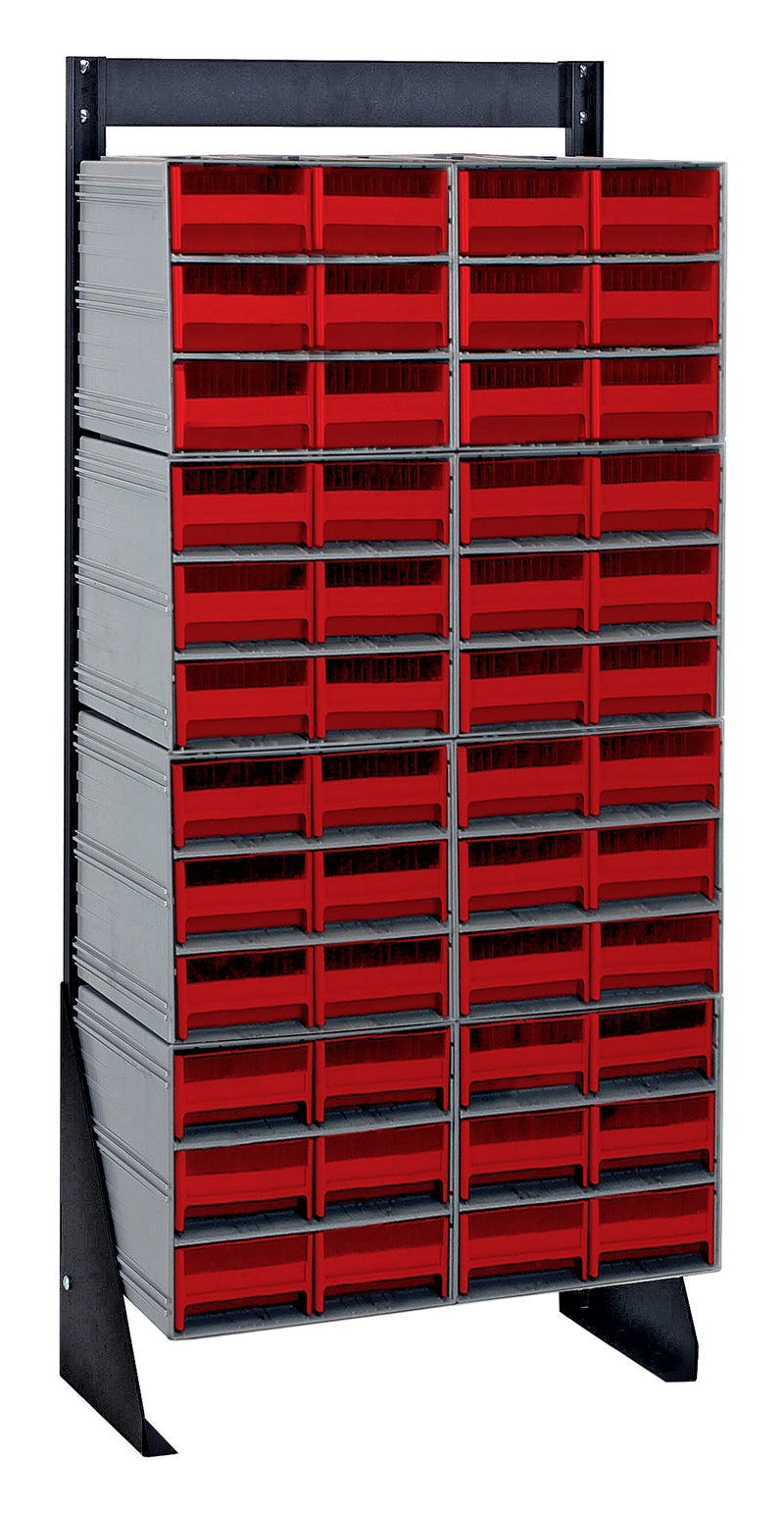 Quantum Interlocking Storage Cabinet Floor Stand – 8" x 23-5/8" x 52" – QIC-148-64 – Red