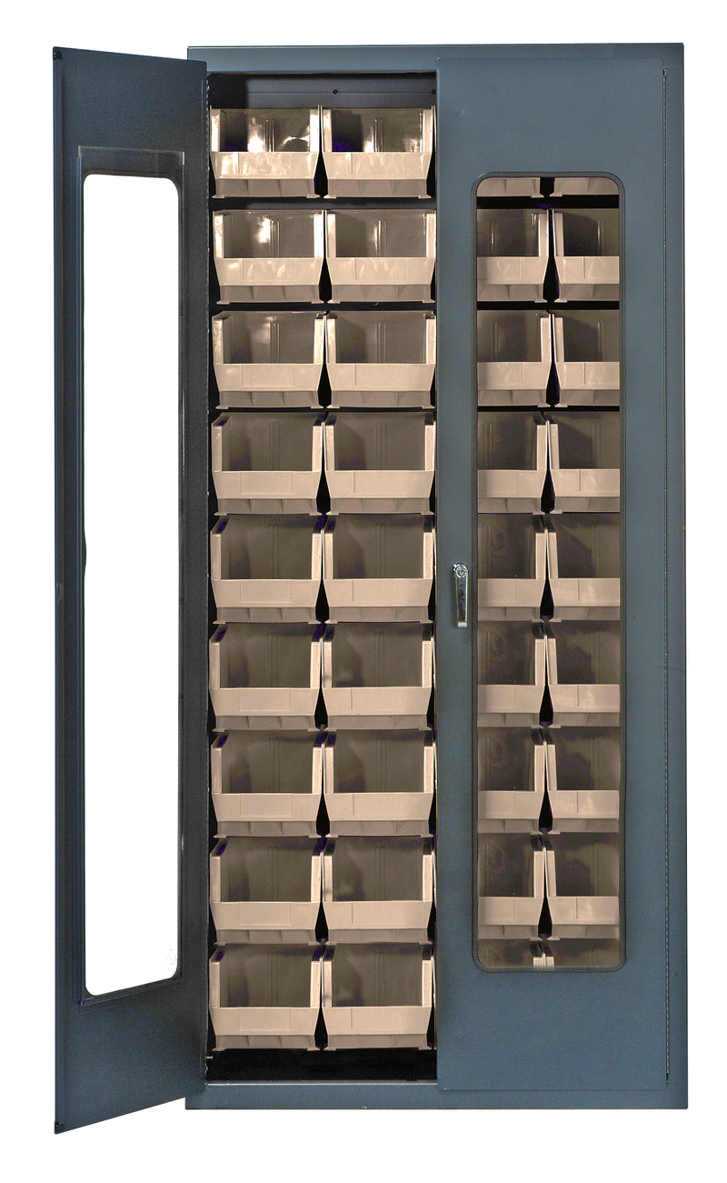 Quantum Storage Cabinets with Bins – 18" x 36" x 78" – QSC Series – QSC-C240 – Ivory