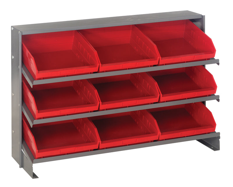 Quantum Bench Racks with Bins – 12-1/2" x 36" x 23" – QPRHA-109 – Red