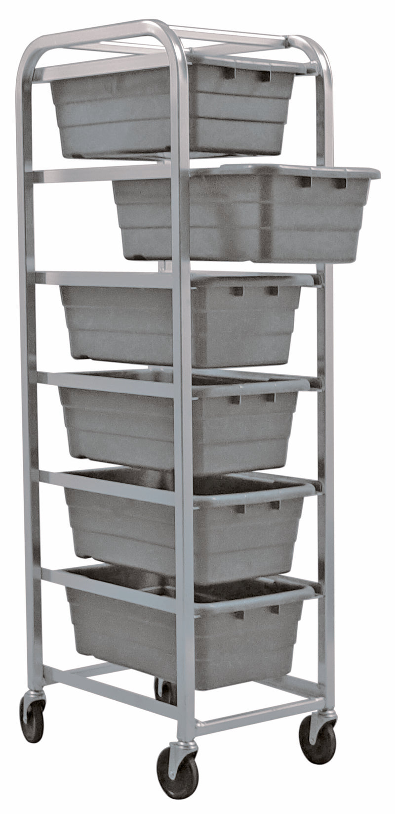 Quantum Tub Racks – TR1-2516-8 to TR6-2516-8 – 26-3/4" x 19-3/4" x 71" – TR6-2516-8 – Gray