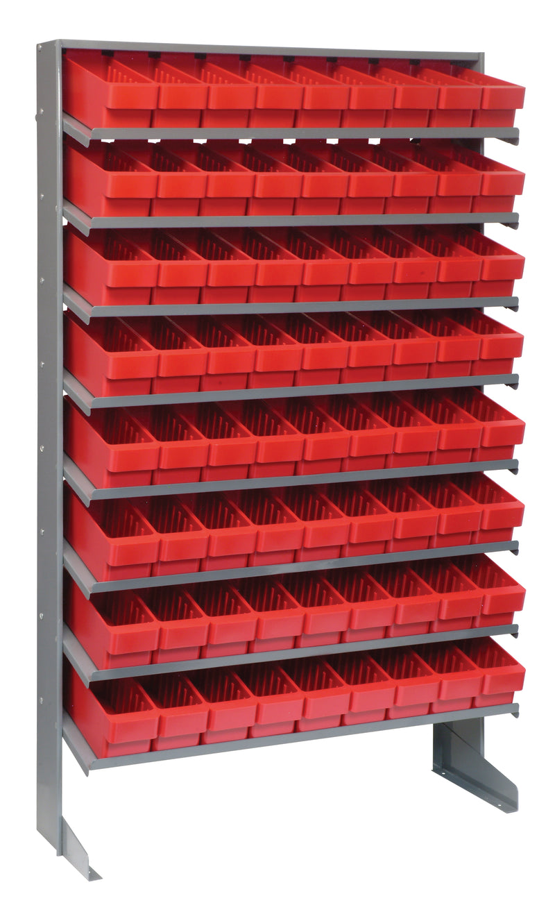 Quantum Single-Sided Pick Racks – 12" x 36" x 60" – QPRS-501 – QPRS-501 – Red