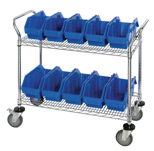 Quantum Utility Carts – 36" x 18" x 37-1/2" – WRC2-1836-1265 to WRC3-1836-1285 – WRC2-1836-1867 – Blue