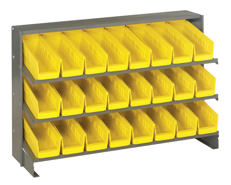 Quantum Bench Racks with Bins – 12-1/2" x 36" x 23" – QPRHA-101 – Yellow
