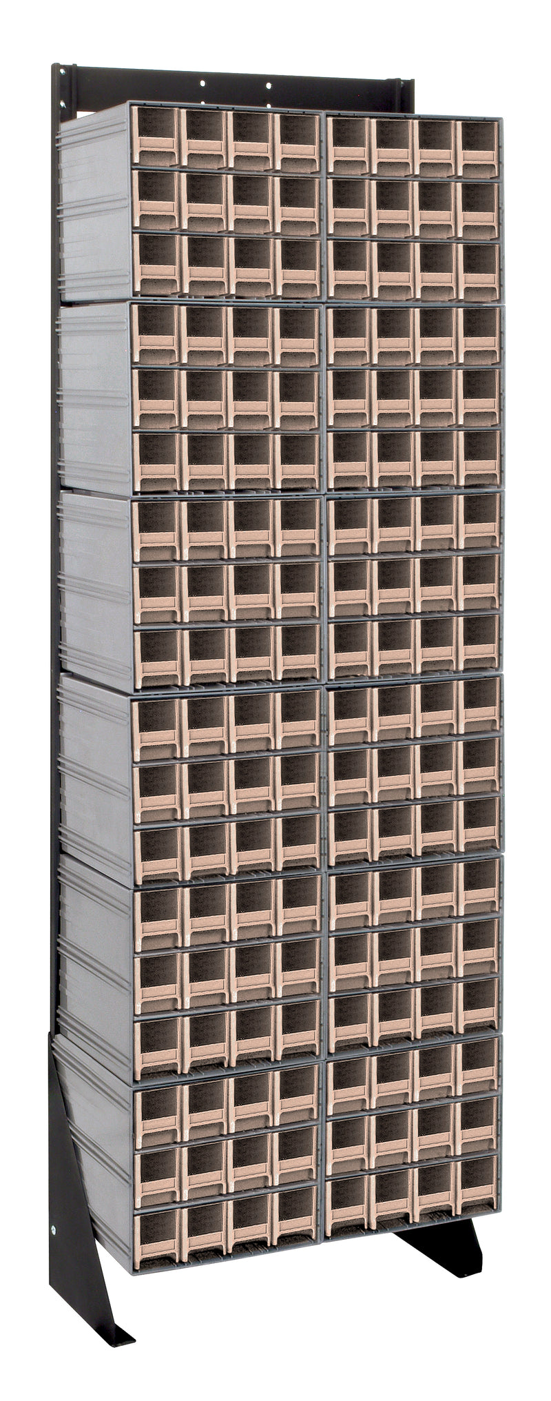 Quantum Interlocking Storage Cabinet Floor Stand – 8" x 23-5/8" x 75" – QIC-170-122 – Ivory