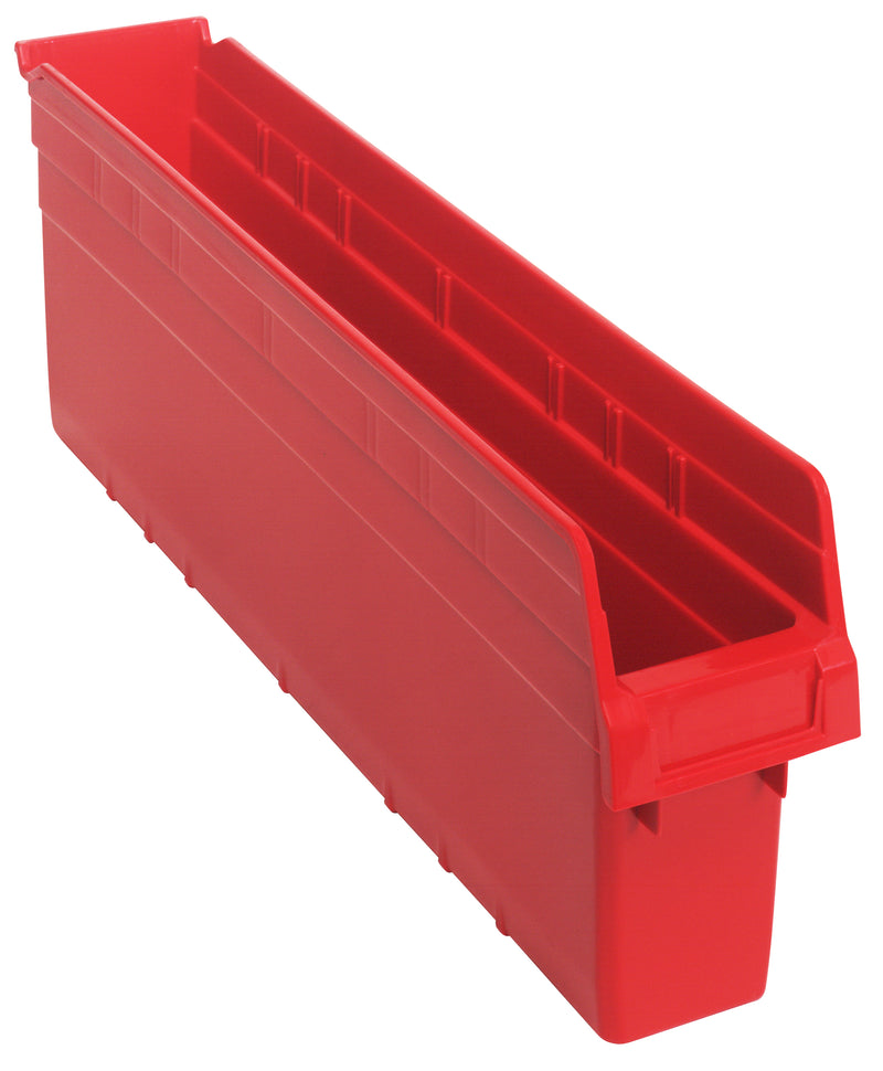 Quantum 8" Shelf Bins – QSB801 to QSB806 – Case Pack – 23-5/8" x 4-3/8" x 8" – QSB805 – Red