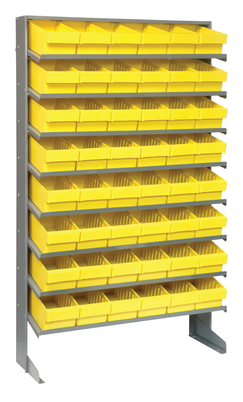 Quantum Single-Sided Pick Racks – 12" x 36" x 60" – QPRS-501 – QPRS-601 – Yellow