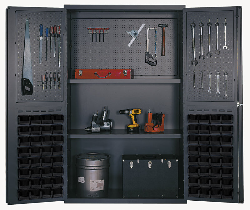 Quantum 48" Wide Storage Cabinets – 48" x 24" x 78" – QSC Series – Kit – QSC-4805 – Black