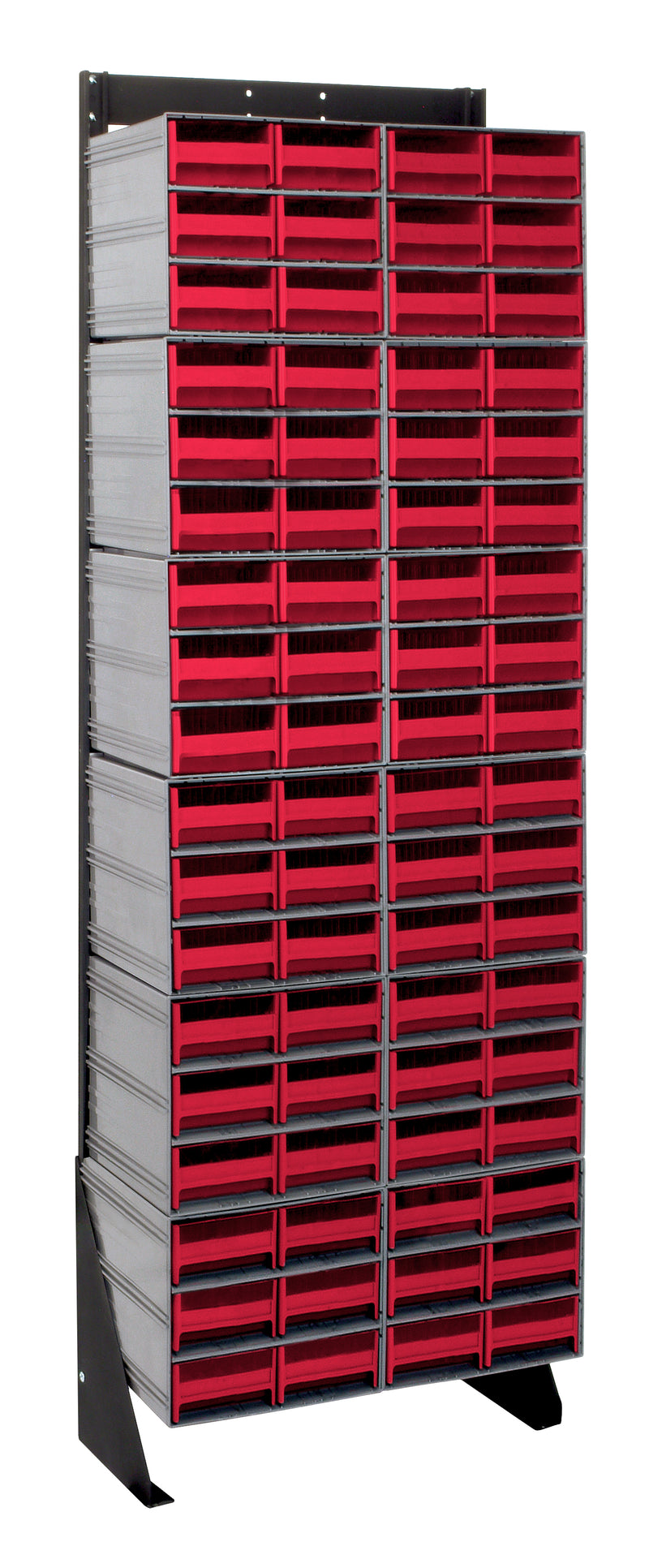 Quantum Interlocking Storage Cabinet Floor Stand – 8" x 23-5/8" x 75" – QIC-170-64 – Red