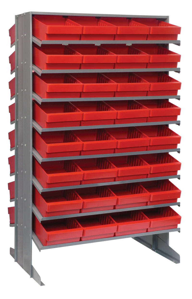 Quantum Double-Sided Pick Racks – 24" x 36" x 60" – QPRD-501 – QPRD-701 – Red