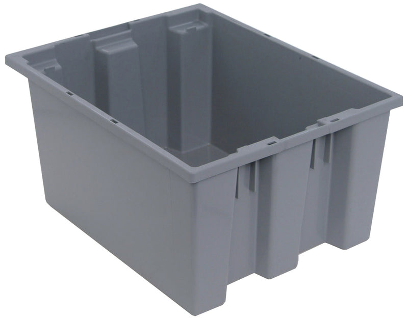 Quantum Genuine Stack & Nest Totes – SNT180 to SNT225 – Case Pack – 19-1/2" x 15-1/2" x 10" – SNT190 – Gray