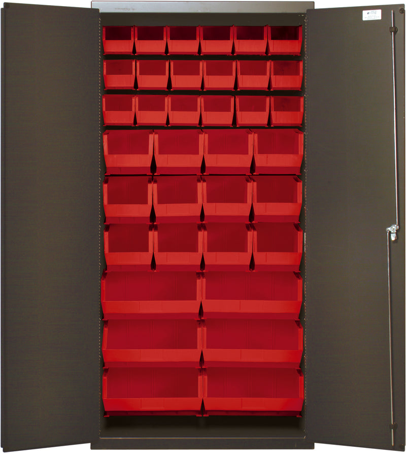 Quantum 36" Wide Storage Cabinets – 36" x 18" x 72" – Kit – QSC-36-FD – Red