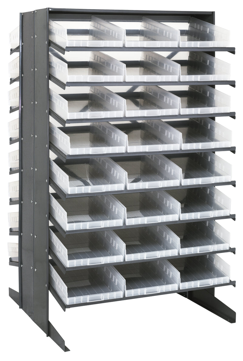 Quantum Double-Sided Pick Racks – 36" x 36" x 60" – QPRD-110CL – Clear